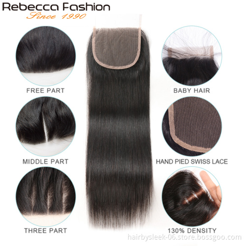 Rebecca 12A High Quality straight weave remy hair bundles raw virgin cuticle aligned 100 human hair Best human hair extension